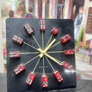 Vintage 1970s Atlantic City Dice Clock